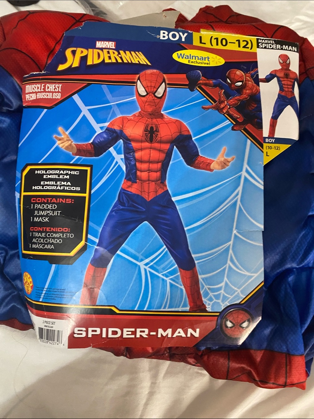 Marvel Spider-Man Red and Blue Muscle Chest Costume